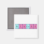 Prinses periodieke table name magnet (Voorkant / Achterkant)