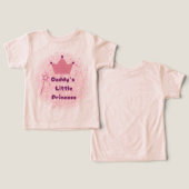 Prinses Peuter T-shirt van papa (Ontwerp Voorkant & Achterkant)