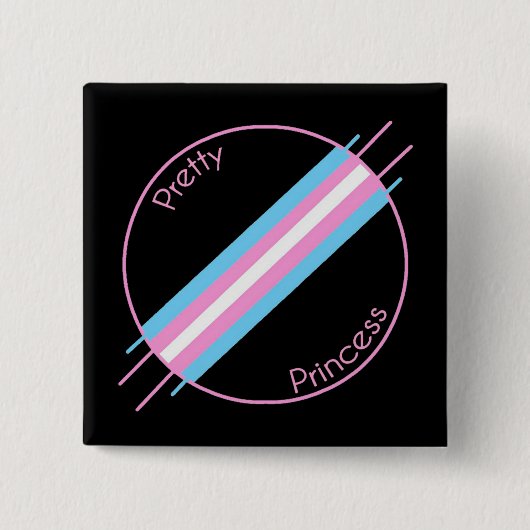 prinses Pin Vierkante Button 5,1 Cm (Voorkant)