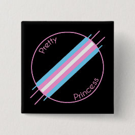 prinses Pin Vierkante Button 5,1 Cm