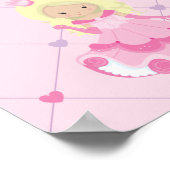  prinses Pink Girls Birthday Party Poster (Hoek)