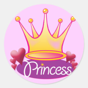  prinses Pink Ronde Sticker
