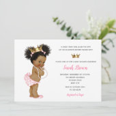  prinses Pink van de Afrikaanse Amerikaanse Baby Kaart (Staand voorkant)