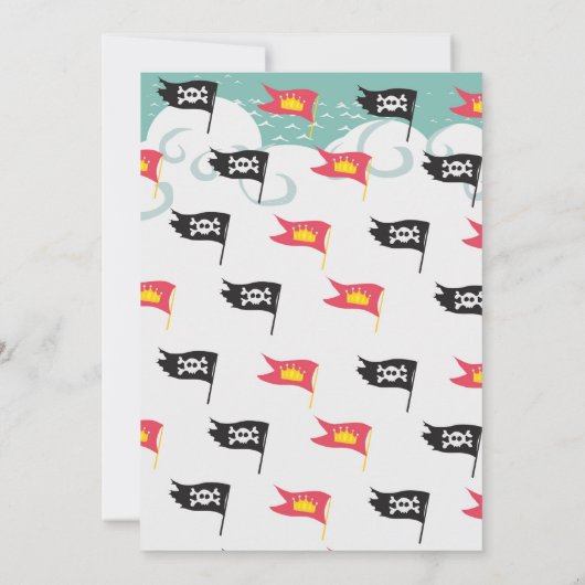 Prinses Pirate uitnodiging (Achterkant)