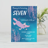 Prinses Platypus Verjaardagsuitnodiging Kaart (Staand voorkant)