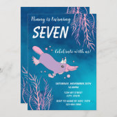 Prinses Platypus Verjaardagsuitnodiging Kaart (Voorkant / Achterkant)