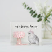 Prinses poes verjaardag briefkaart (Staand voorkant)