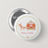 Prinses Pompoen Paardskoets Bloemenkrans Ronde Button 5,7 Cm (Voorkant /achterkant)