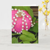 prinses pompoen, roze pompoen, parelsn pompoen kaart (Gele Bloem)