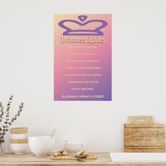 prinses poster (Keuken)
