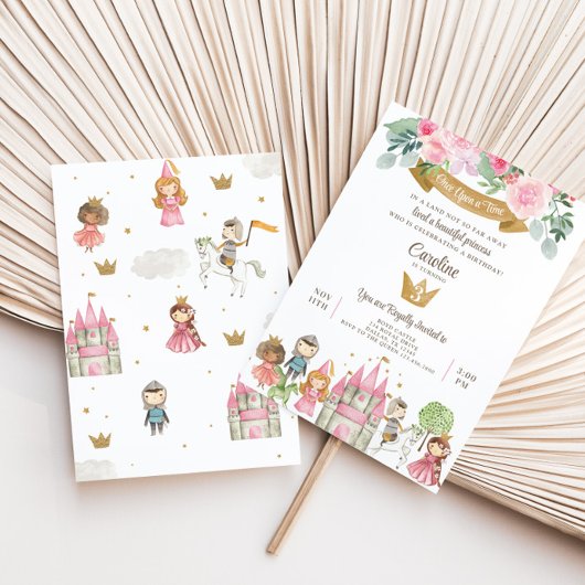 Prinses, Prins en Ridder Verjaardag Uitnodiging