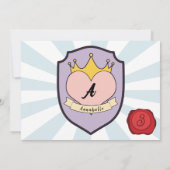 Prinses & Prins Sprookjeskasteel Foto Verjaardag Kaart (Achterkant)