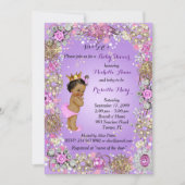 Prinses Prinses Baby shower Uitnodiging, Kleine Pr Kaart (Voorkant)