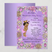 Prinses Prinses Baby shower Uitnodiging, Kleine Pr Kaart (Voorkant / Achterkant)