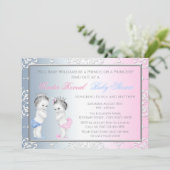 prinses prinses geslacht onthullen Baby shower Kaart (Staand voorkant)