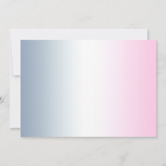  prinses prinses geslacht onthullen Baby shower Kaart (Achterkant)