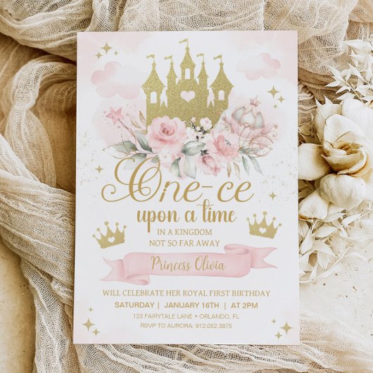 Prinses Prinses Verjaardag Uitnodiging 1e Verjaard