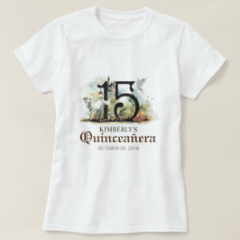 Prinses Quinceanera 15e verjaardagsfeest T-shirt
