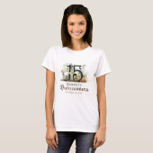 Prinses Quinceanera 15e verjaardagsfeest T-shirt (Voorkant volledig)