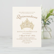 Prinses Quinceañera Elegante Gouden Kroon Beige