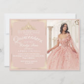 Prinses Quinceañera Spaanse Roze Foto 15e Kaart (Voorkant)