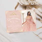 Prinses Quinceañera Spaanse Roze Foto 15e Kaart