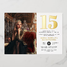Prinses Quinceañera Verjaardag Vintage Rood & Goud