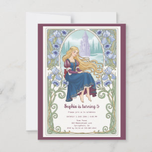 Prinses Rapunzel Castle Tower Verjaardag Briefkaart