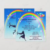 prinses, regenboog, bubbels en ballonnen van de ve kaart (Voorkant / Achterkant)