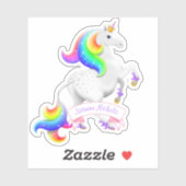  prinses regenboog eenhoorn sticker (Vel)