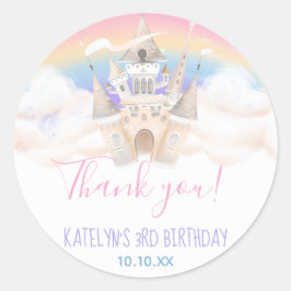 Prinses Regenboog Ronde Sticker