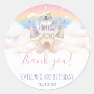 Prinses Regenboog Ronde Sticker