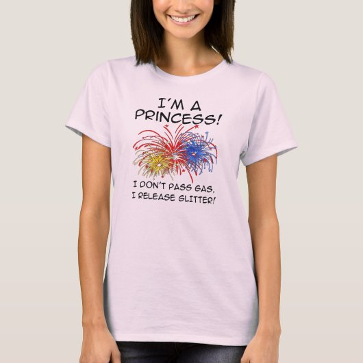 Prinses Release Glitter Grappig T-Shirt (Voorkant)