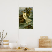 Prinses & Ridder Op Zee Middeleeuwse Fantasie Kuns Poster (Keuken)