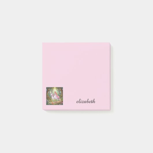Prinses rijdend op de eenhoorn | Personaliseer Post-it® Notes (Voorkant)