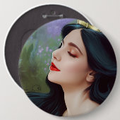 Prinses  ronde button 6,0 cm (Voorkant /achterkant)