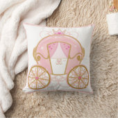 Prinses Royal Carriage Roze & Goud Persoonlijk Kussen (Deken)