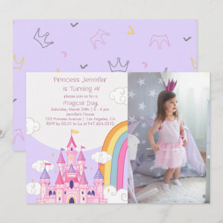 Prinses Royal Castle verjaardagsfeestje uitnodigin Kaart