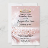 Prinses Roze Baby Shower Koets Bed Kaart (Achterkant)