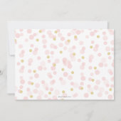 Prinses Roze en Gouden Stippen 1e Verjaardag Kaart (Achterkant)