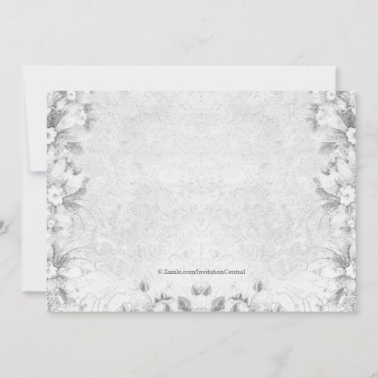 prinses roze en grijs doopsel kaart (Achterkant)