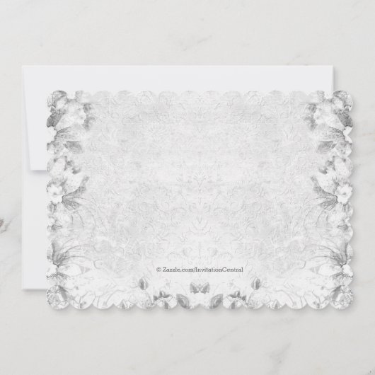 prinses roze en grijs doopsel kaart (Achterkant)