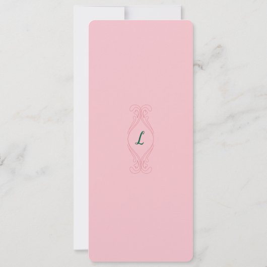 Prinses Roze en Groene Thee Partij Verjaardag Kaart (Achterkant)