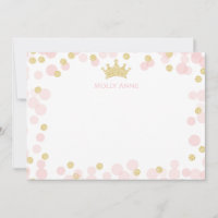 Prinses Roze Goud Glitter Stippen Briefpapier