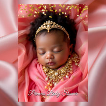 Prinses Roze Goud Tiara Baby Meisje Douche Etnisch