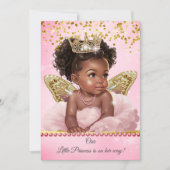 Prinses Roze Gouden Vlinder Baby shower Etnisch Kaart (Voorkant)