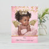 Prinses Roze Gouden Vlinder Baby shower Etnisch Kaart (Staand voorkant)