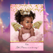 Prinses Roze Gouden Vlinder Baby shower Etnisch Kaart