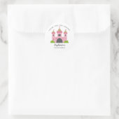 Prinses Roze Kasteel Verjaardagsfeest Ronde Sticker (Tas)