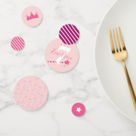 Prinses Roze Kinderverjaardagsfeestje Confetti